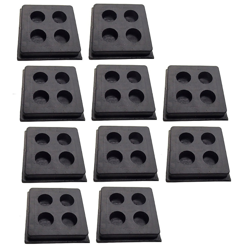(10) Anti-Vibration Pads - Heavy Duty All Rubber Isolation Pads - 2" x 2" x 3/4"