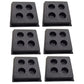 Set of (6) 2" x 2" x 3/4" Anti Vibration Heavy Duty All Rubber Isolation Pads