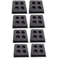 Set of 8 Heavy Duty Anti Vibration Isolation Rubber Pads 2" x 2" x 3/4"