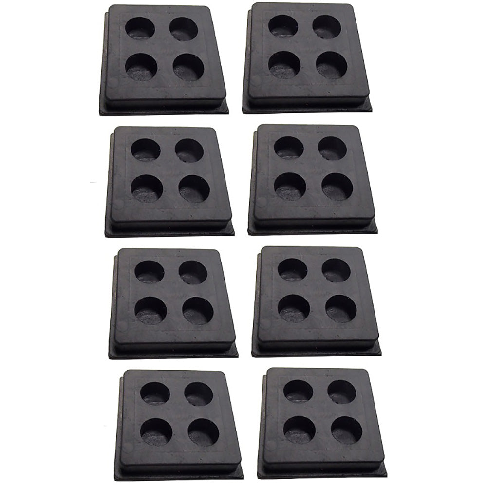 Set of 8 Heavy Duty Anti Vibration Isolation Rubber Pads 2" x 2" x 3/4"