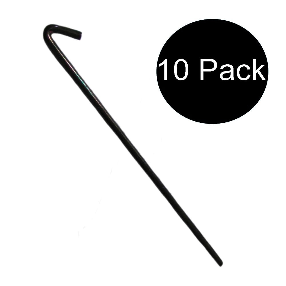 Ten (10) Steel Stakes 10" L x 5/16" Thick Anchor Tents-Landscaping-Trees & More