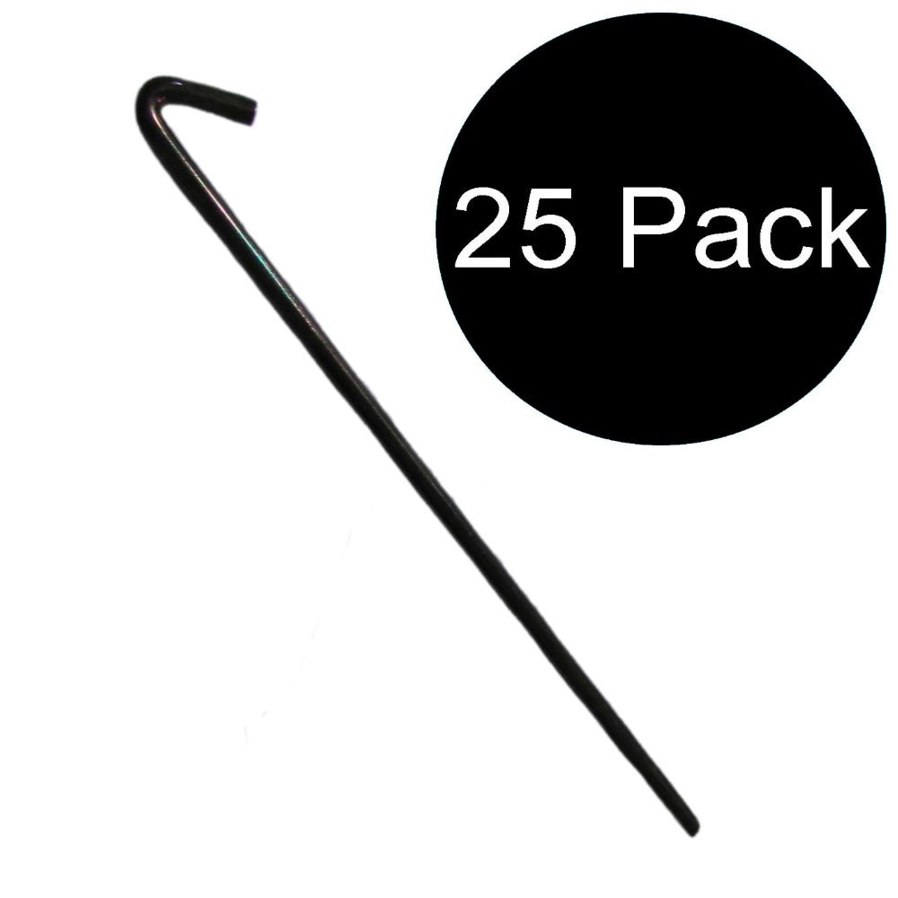 Heavy Duty J Hook Steel Stakes 10" Tarp Inflatable Tent Canopy Anchor Pegs