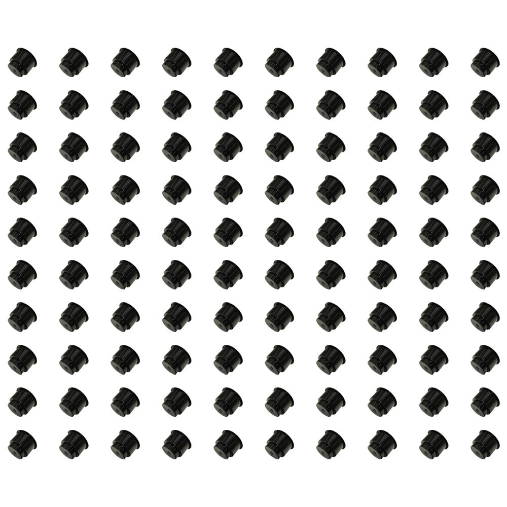 (100 Pack)- Boat Cup Holders 3-5/8, Black Plastic for Pontoon Boat RV Car Truck