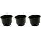 (3 Pack) Large Jumbo Cup Holders Black Plastic Boat RV Car Truck Insert