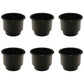6 Pack Black Two Tiered Plastic Drink Cup Can Holder for Boats RV Pontoon Seadoo