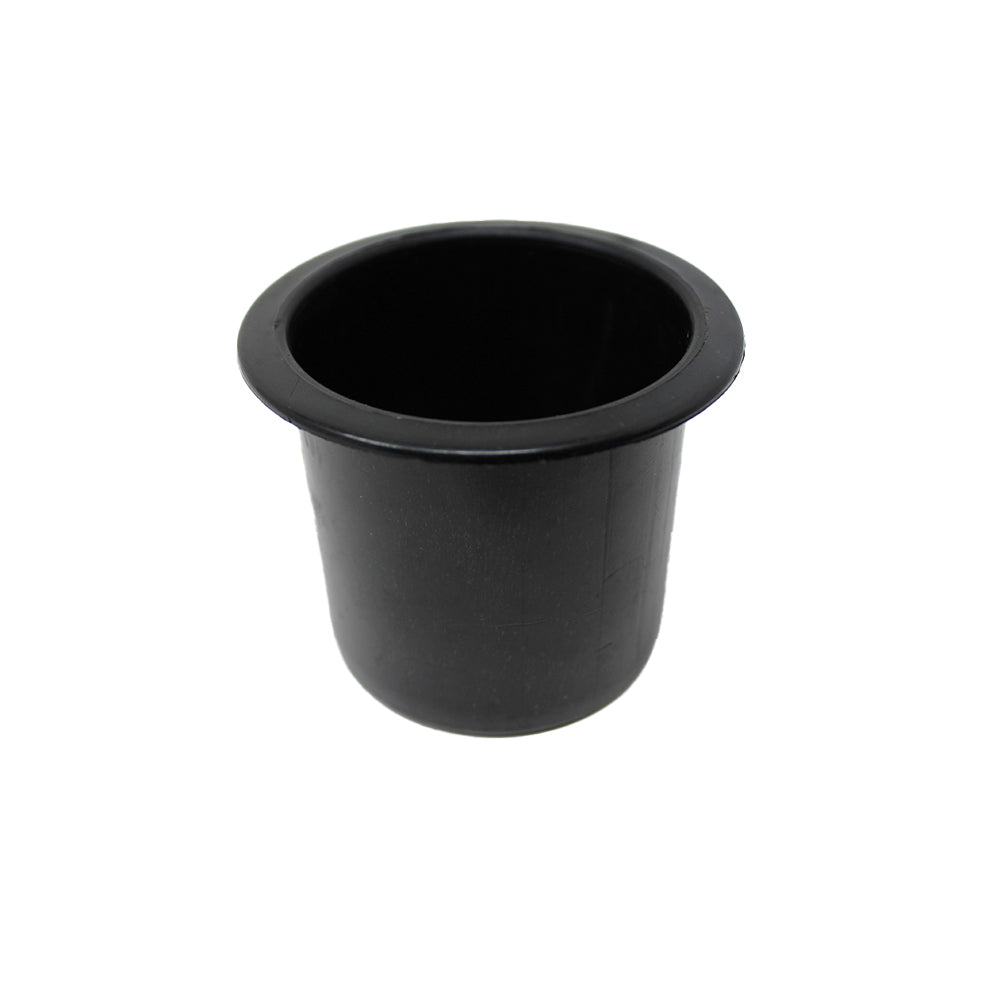 Black Single Plastic Cup Holder for Poker Table Blackjack RV Pontoon Drop In