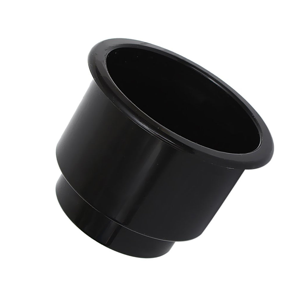 Black Plastic Cup Holder w/ Place for Drain Hole for Boat Pontoons RVs Campers