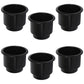 Qty 6: Black Plastic Cup Holder w/ Drain Hole  Fits Universal Products