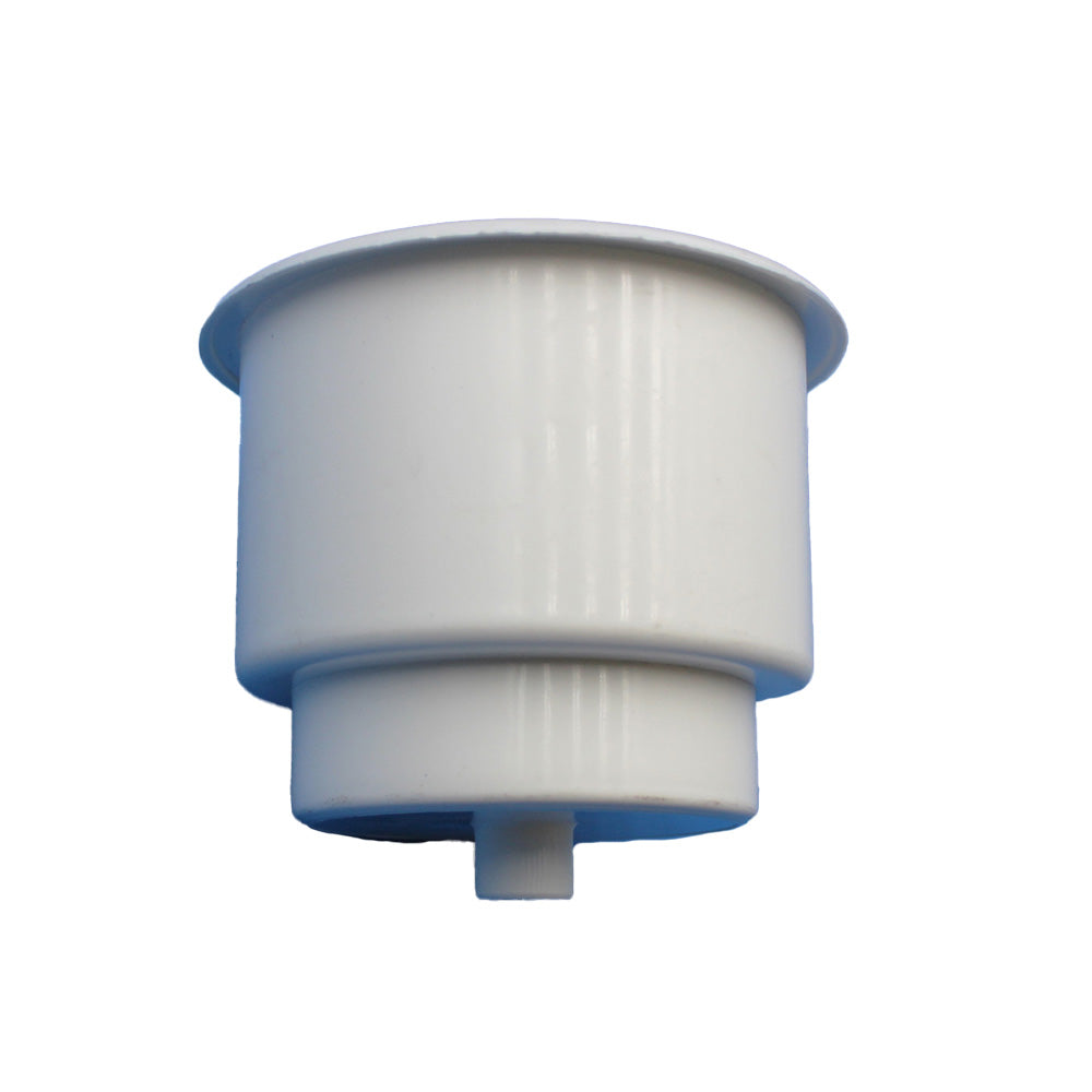 Plastic Two-Tiered (White) Cup-Holder w/ a Drain Hole For Boats RVs Campers Pool