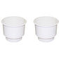 Two New Recessed Plastic Cup Drink Can Holder with Drain for Boats, Trucks, Cars