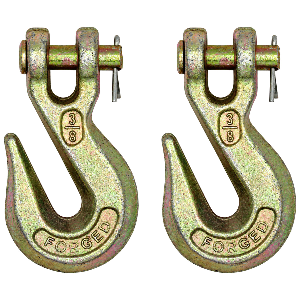 (2) 3/8" Grade 70 Clevis Grab Hooks