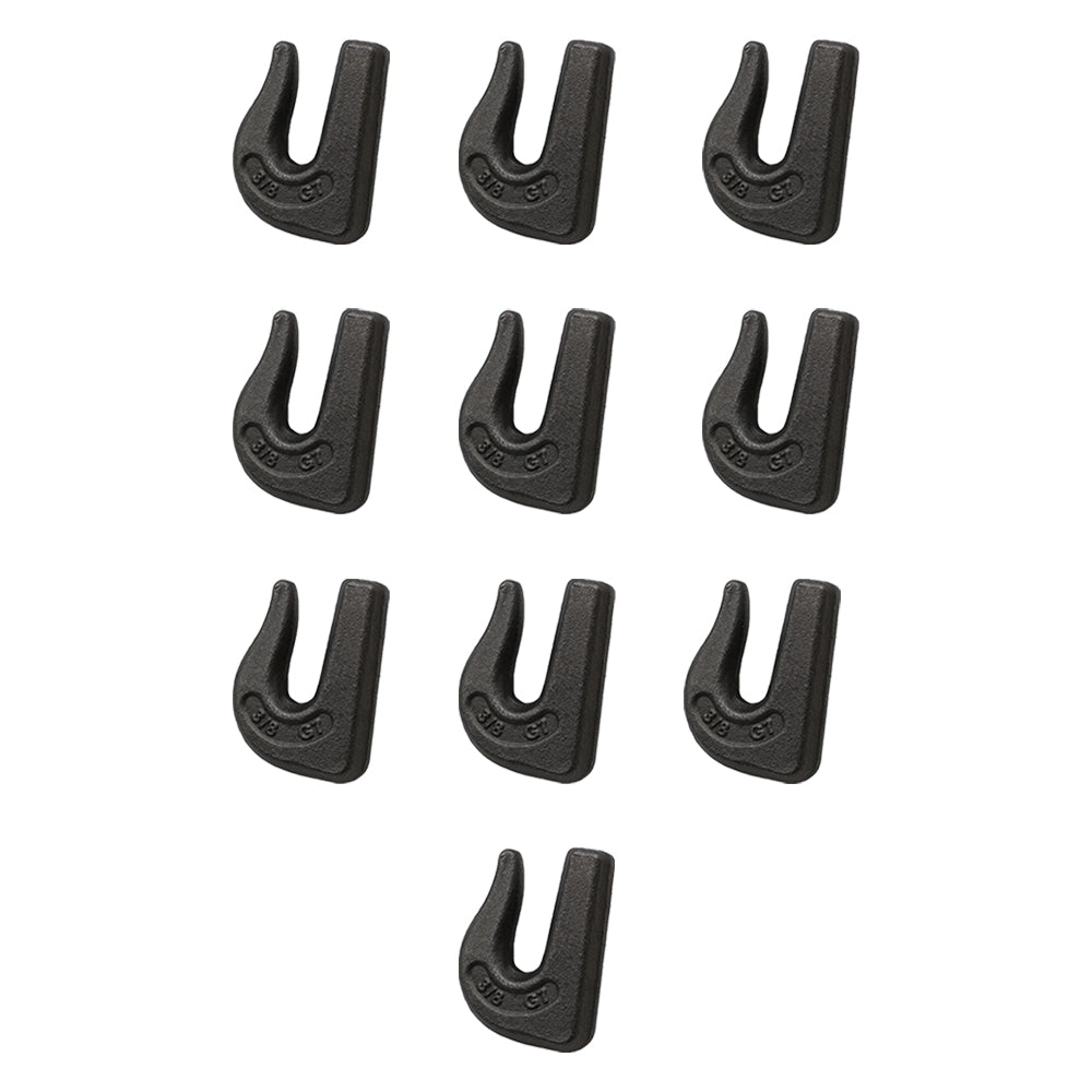 Pack of 10 G70 3/8" Weld On Chain Grab Hooks Bucket Flatbed Trailer WLDHSC038