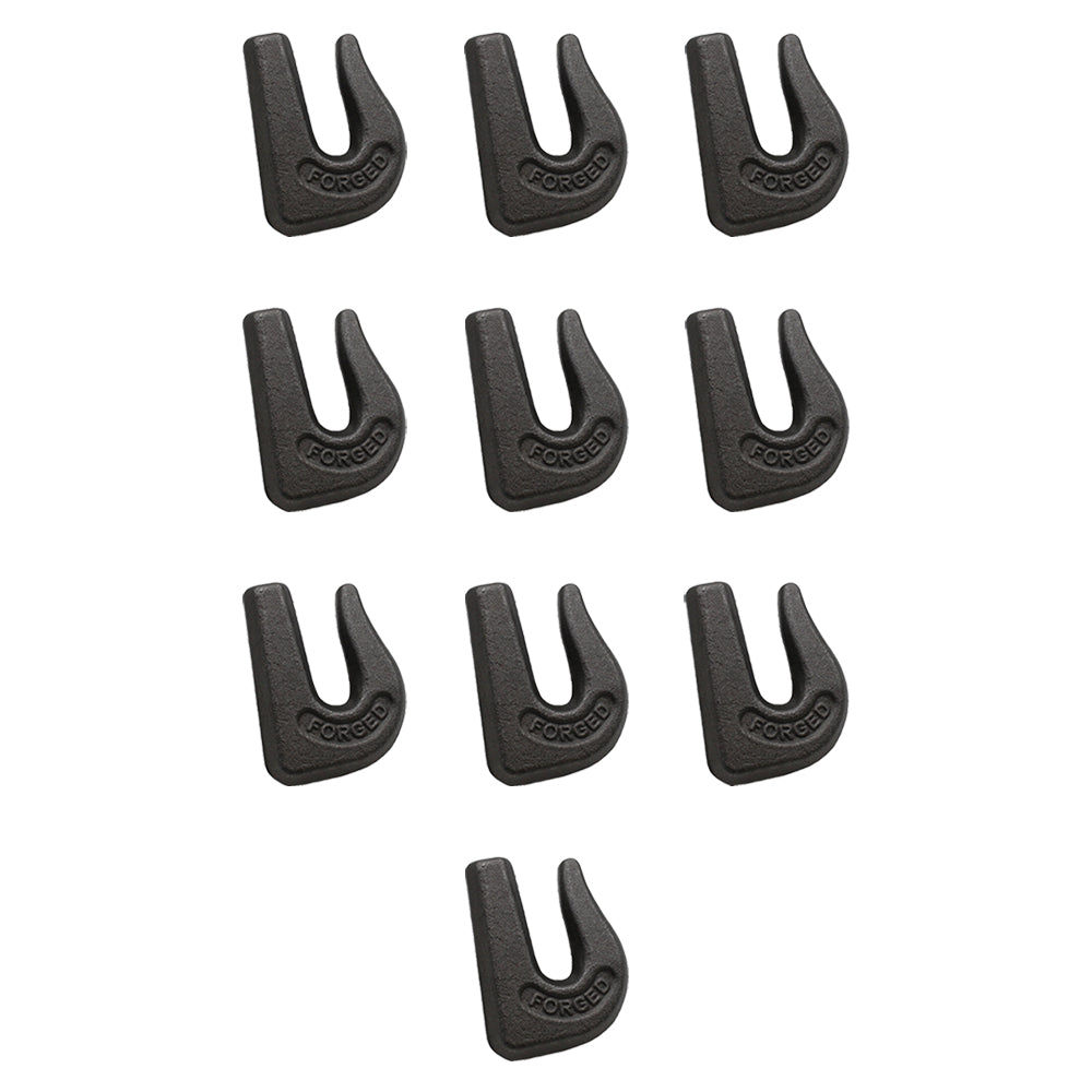 10pc 3/8 Weld On Grab Tow Hook Bucket Trailer Tractor Rigging Chain Forged G70