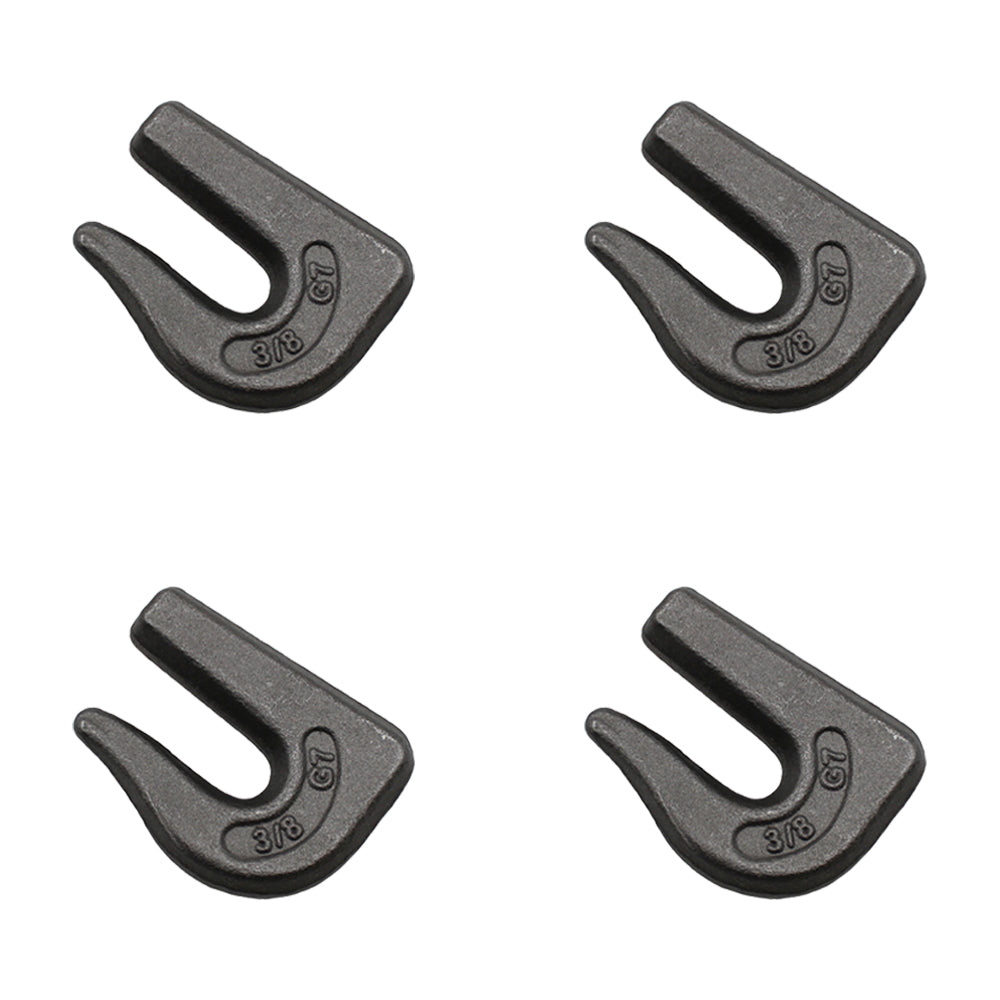 4 pack 3/8" Weld on Grab Hooks G70, Transport Chain Flatbed Truck Trailer