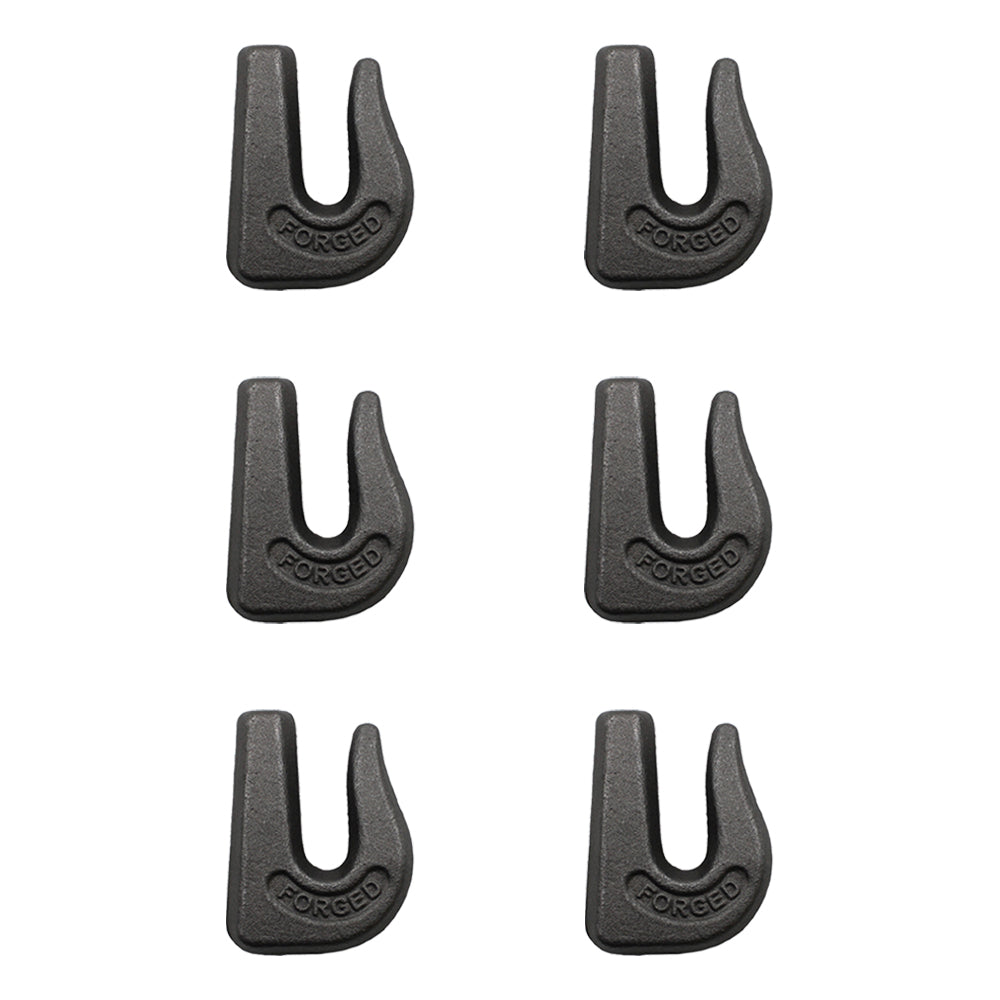 6 G70 3/8" Weld On Chain Grab Hooks Loader Bucket Flatbed Trailer Tow Tie Down