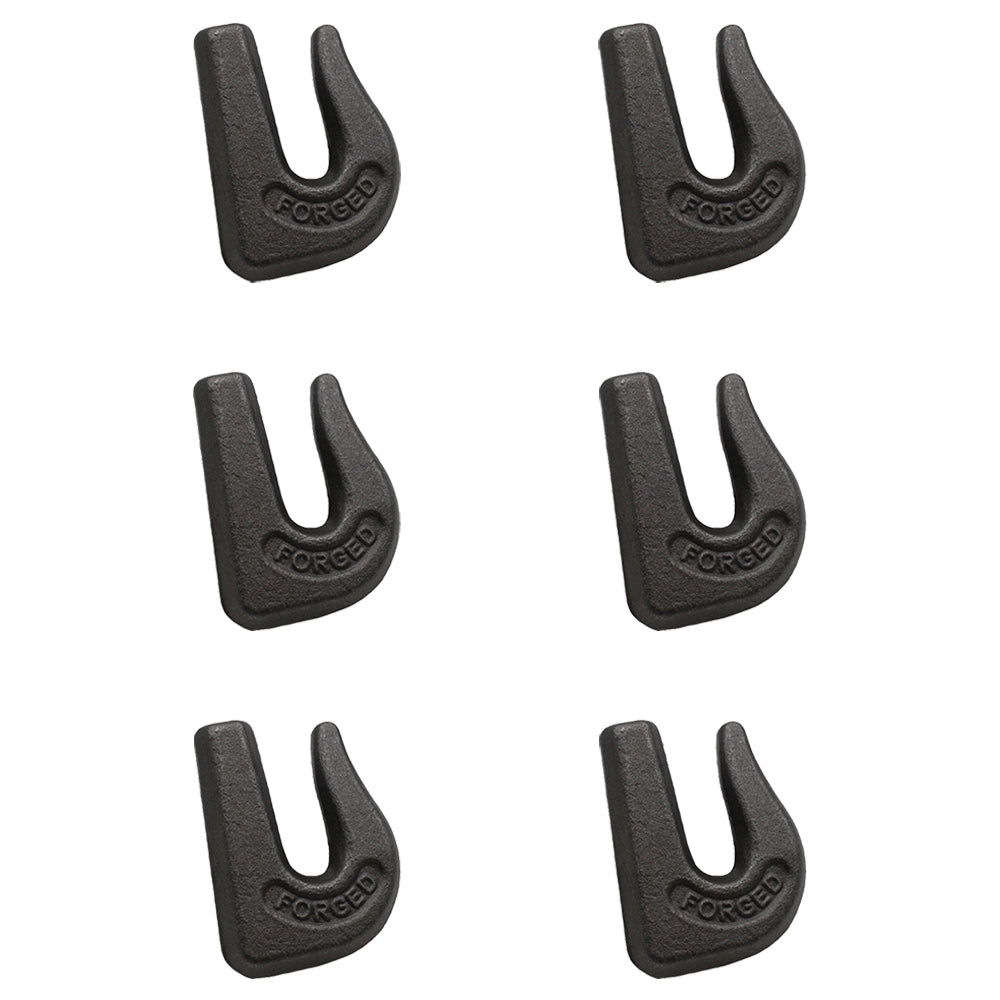 6 G70 3/8" Weld On Chain Grab Hooks Loader Bucket Flatbed Trailer Tow Tie Down