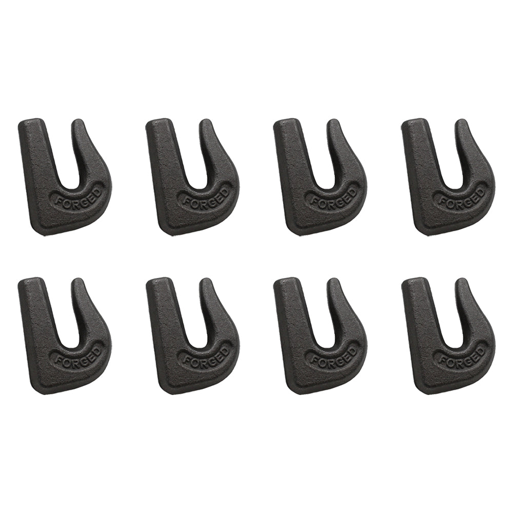 8 Weld On Grab Chain Hooks 3/8" G70 Wll 6,600 Bucket Trailer Rigging 0900104