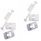 Two (2) 6" White T-Style Door Latch Holder RV Camper Trailer Cargo Hatch White