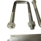 U-Bolt Kit 2" Square Head Fits Universal Products Replaces 1000306SQUARE