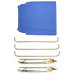 Umbrella Buggy Top 3 Bow 48" Frame & Blue Cover Fits Ford LS