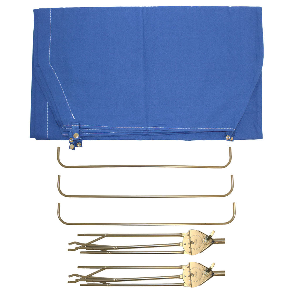 Umbrella Buggy Top 3 Bow 48" Frame & Blue Cover Fits Ford LS