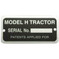 Serial Number Tag with Rivets Fits John Deere