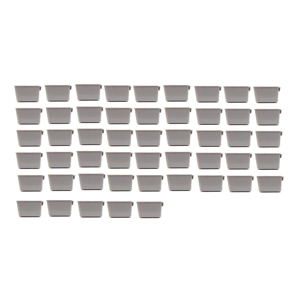50pk Gray Cage Cups 1 Pint / 16 fl oz Hanging Feed & Water Cups Chicken Poultry