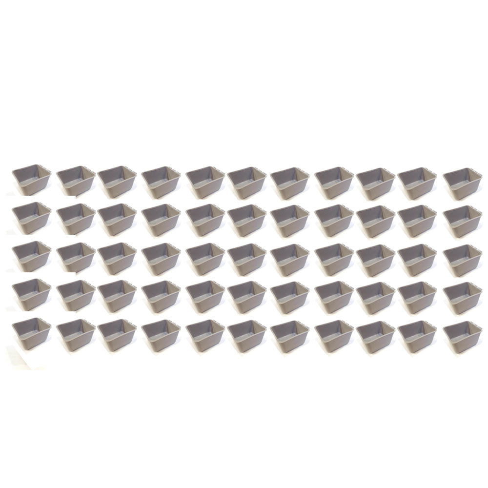 (Pack of 50) Gray Cage Cups hold 1 Pint / 16 fl oz to Hang Feed & Water for Pets