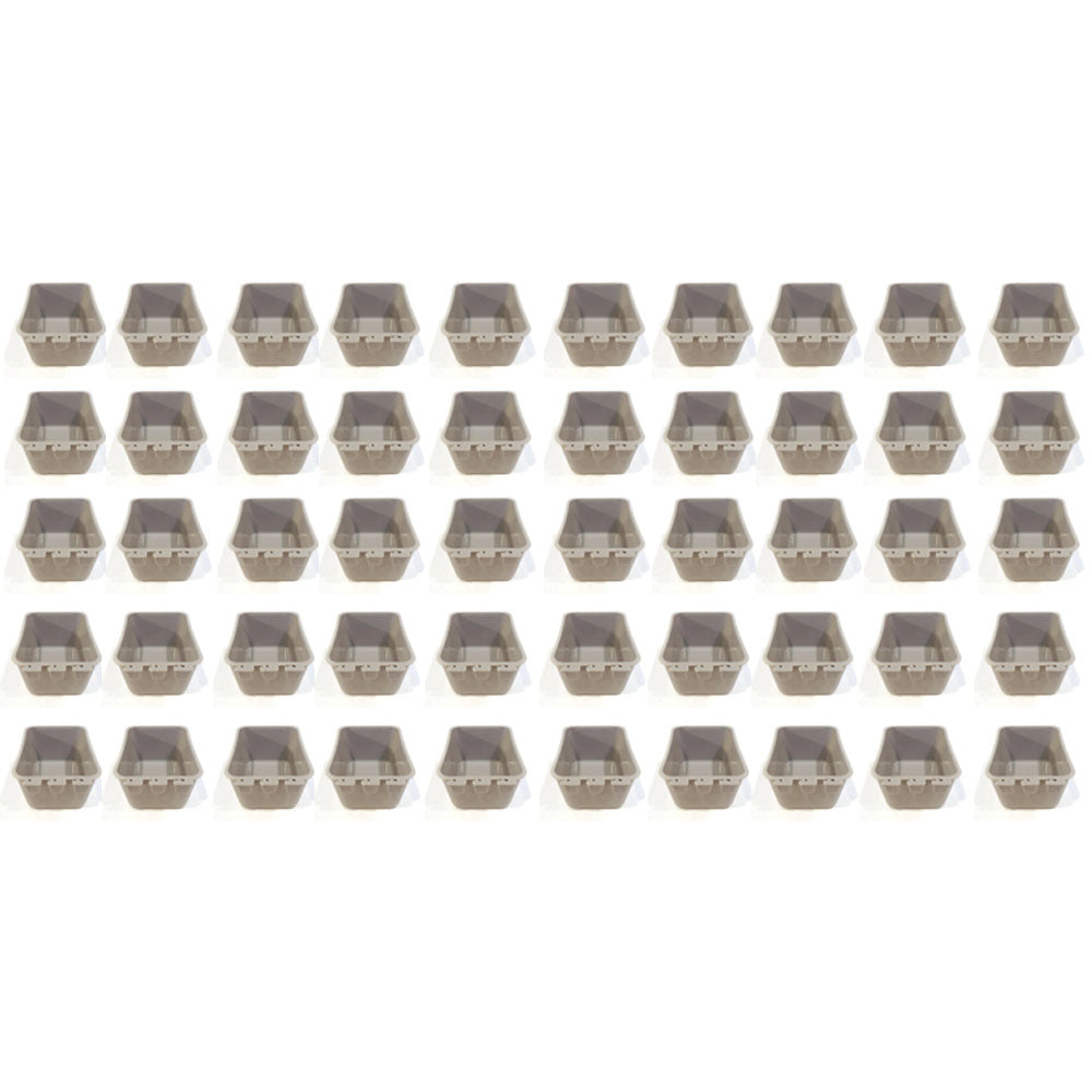 50pk Gray Cage Cups 1 Pint / 16 fl oz Hanging Feed & Water Cups Chicken Poultry