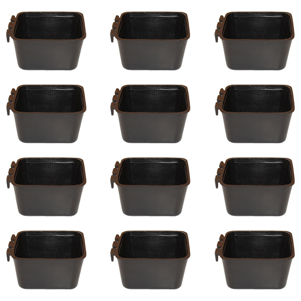 Small Cage Cup / 2 Cups / Chicken Feed and Water Cups - 12 Count Pack