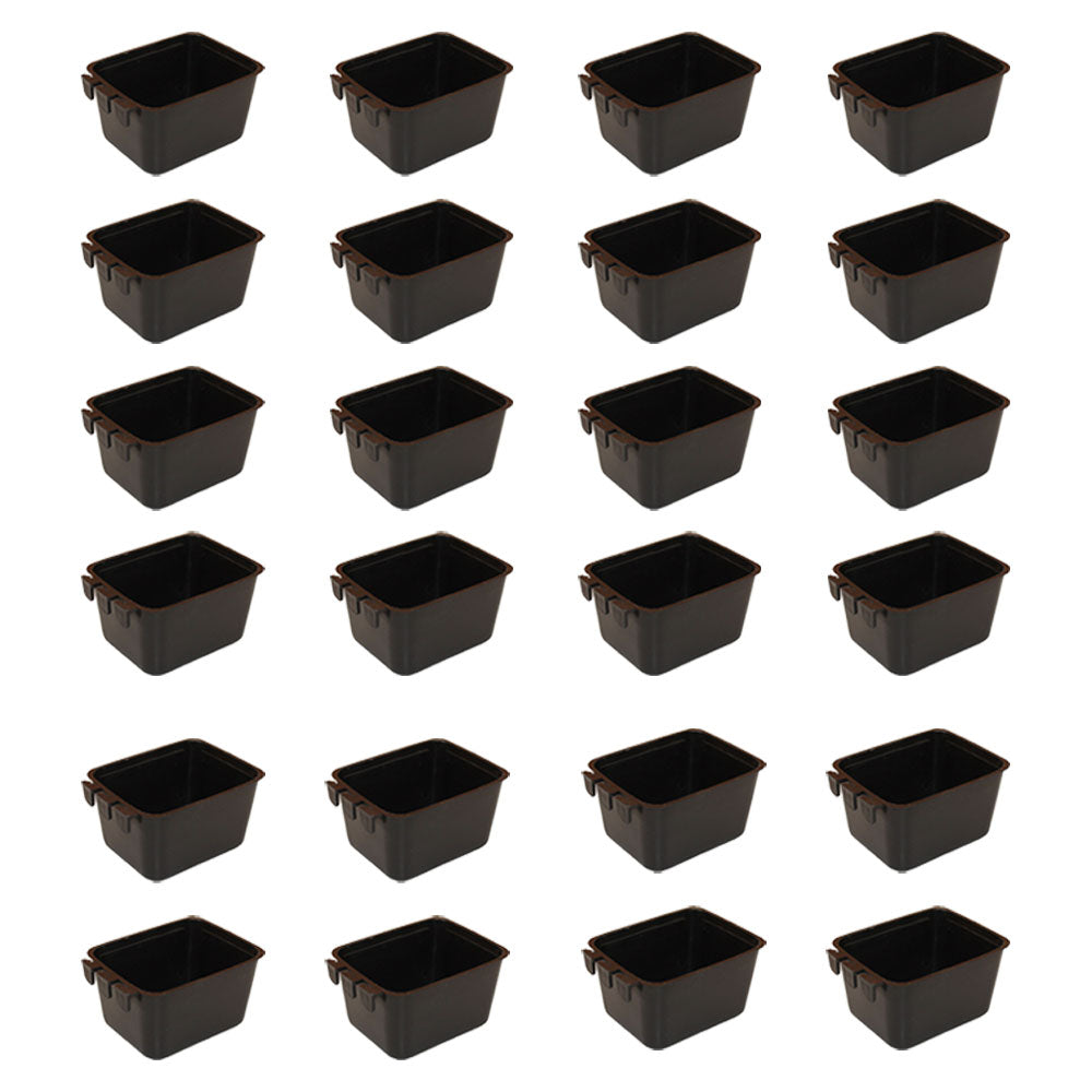 Cage Cups 24-pk Black 1 Pint/16 fl oz Hanging Feed & Water Cups Chicken Poultry