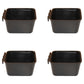 Cage Cups 4-pk Black 1 Pint/16 fl oz Hanging Feed & Water Cups Chicken Poultry