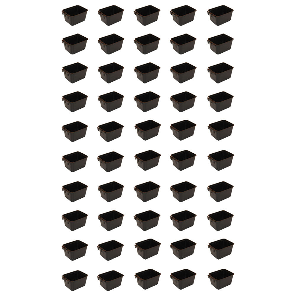 Cage Cups 50-pk Black 1 Pint/16 fl oz Hanging Feed & Water Cups Chicken Poultry