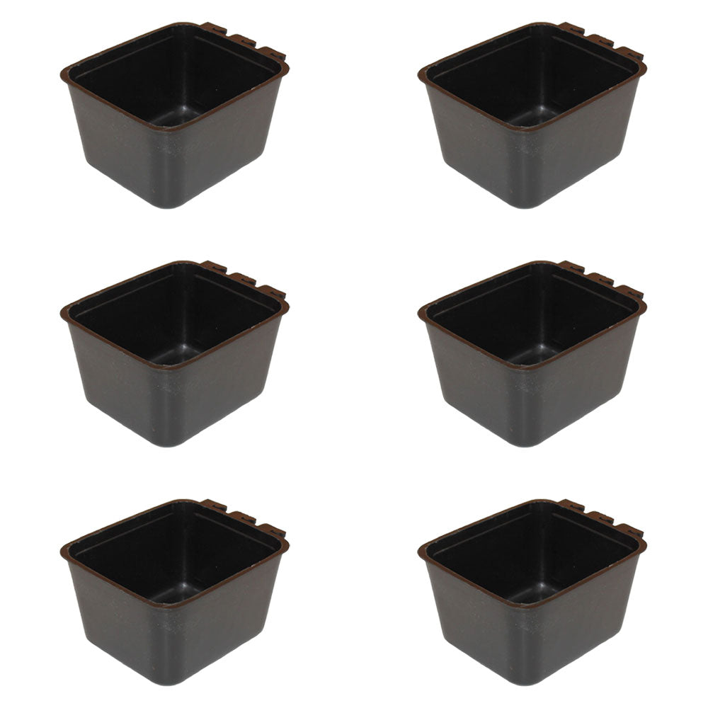 (6-Pack) 1 Pint/ 16 Fl Oz Hanging Feed and Water Cage Cup For Poultry Waterfowl