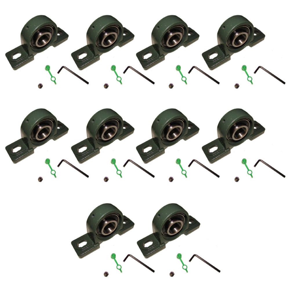 Qty 10: 1" Pillow Block Bearing
 Fits Grasshopper Replaces 122043