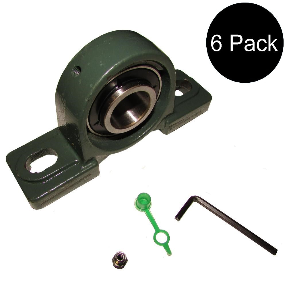 Qty 6: 1" Pillow Block Bearing
 Fits Grasshopper Replaces 122043