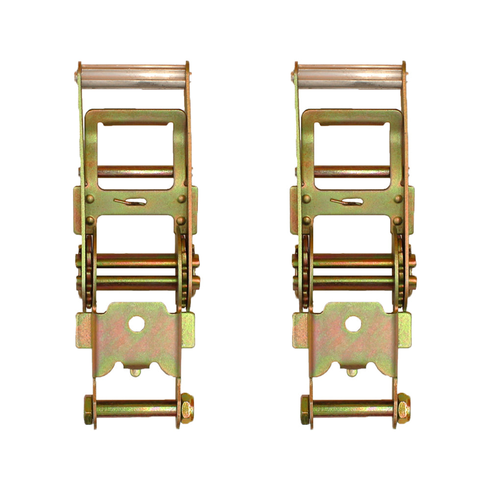 (2) 2" Tie Down Strap Ratchet Handles for Car Hauler Tow Dolly Flat Bed