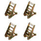 (4) 2" Ratchet Handle Tow Dolly Car Hauler Flat Bed Ratchet Strap Tie Down