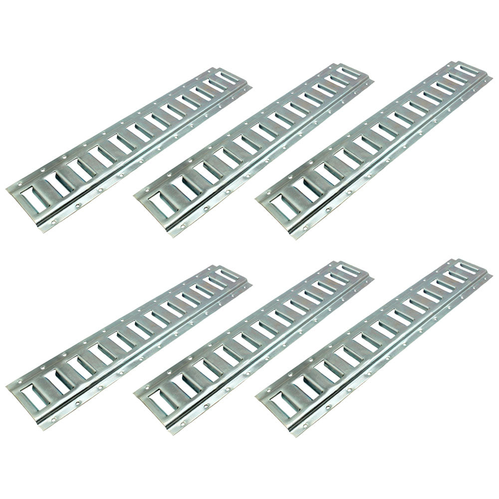 Set of (6) E Track Rail Tie Down Horizontal for Truck/Trailer (2' ETracK)