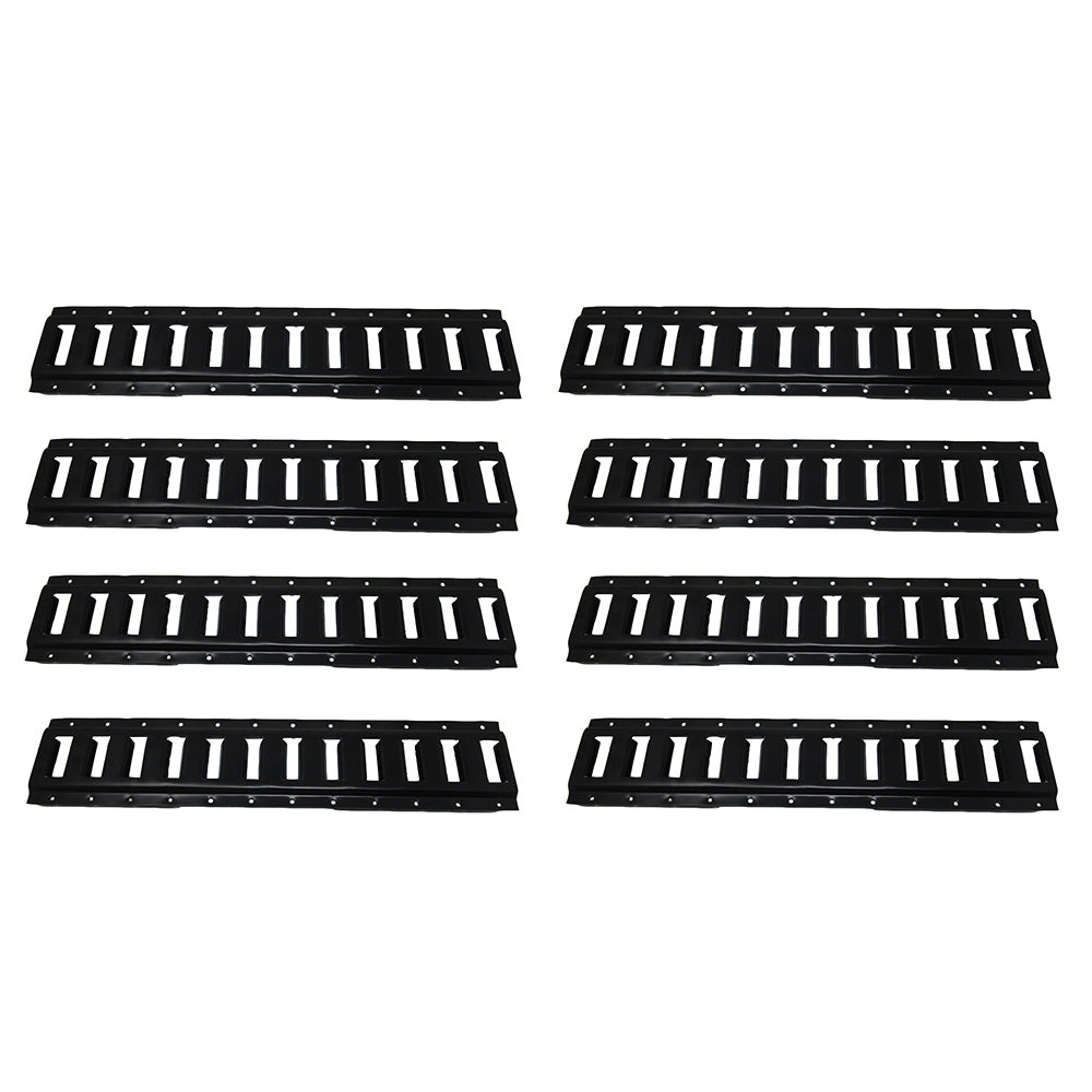 (8) Black Enamel Finish Steel E Track Tie-Down Rail System for Truck/Trailer