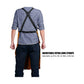 Adjustable Leather Heavy Duty Apron 6 Tool Pockets Heat & Flame Resistant