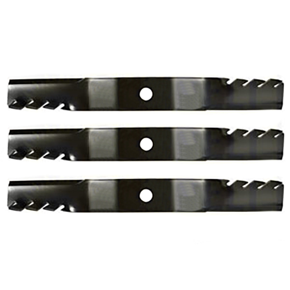 Set of (3) Mulching Lawn Mower Blades Fits Kubota K5371-99040 7/8" hole