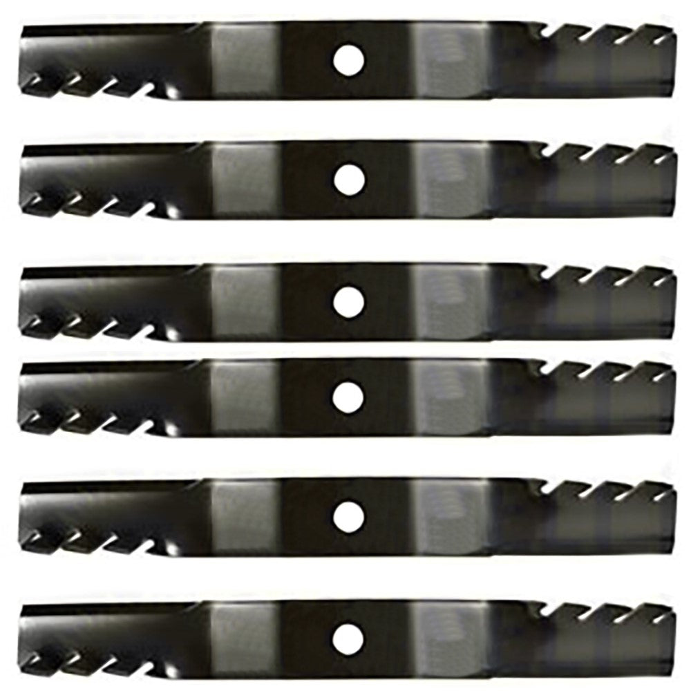 Qty 6: Toothed Mulching Blades Fits Kubota Replaces K5371-99020