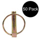 QTY 50 Linch Pins 7/16" dia. Pin x 1-3/4" Useable Length, 1-5/8" dia. Ring