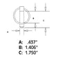 QTY 50 Linch Pins 7/16" dia. Pin x 1-3/4" Useable Length, 1-5/8" dia. Ring