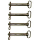 Four Cold Forged Tractor Hitch Pins 1-1/8" pin dia. 6-1/4" useable length