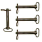 Four Cold Forged Tractor Hitch Pins 1-1/8" pin dia. 6-1/4" useable length