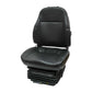Black Vinyl High Back Mechanical Suspension Seat w/ Rugged Steel Frame for Dozer
