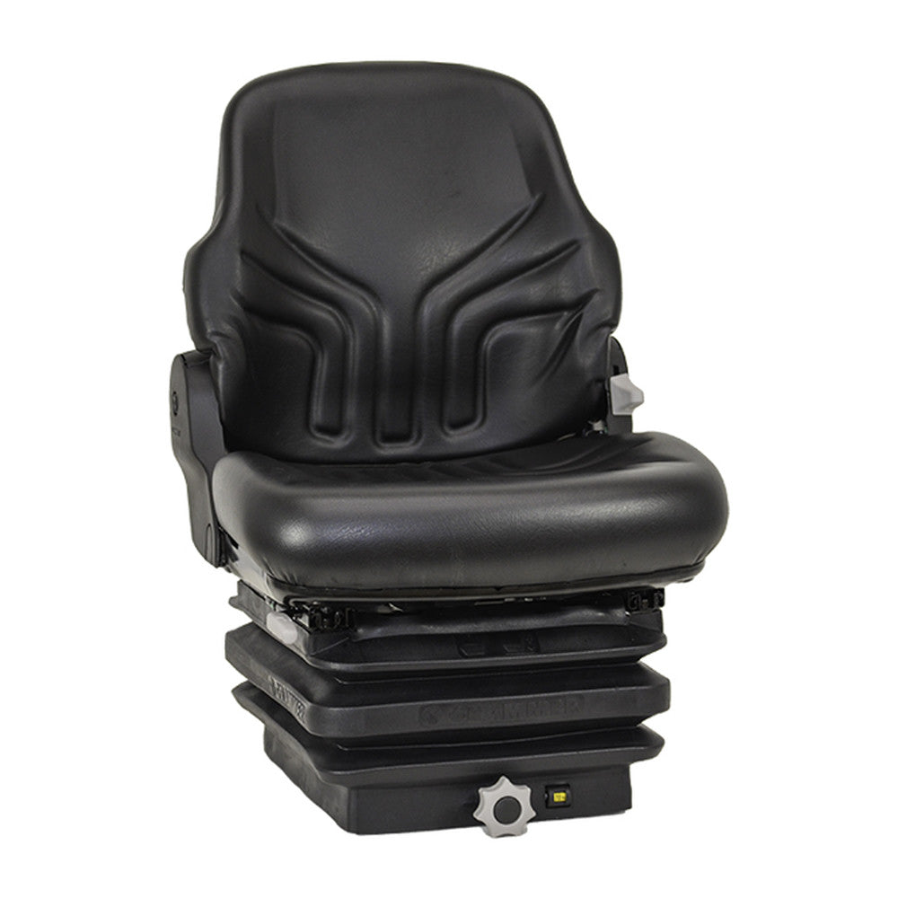 Premium Heavy-Duty Mechanical Suspension Black Vinyl Seat for Dozers