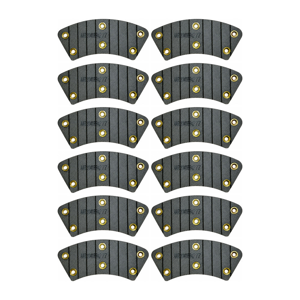 (12) Metallic Brake Pads 2-1/2" x 6-1/2" Fits John Deere Replaces R111122